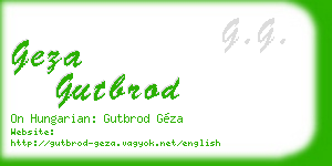 geza gutbrod business card